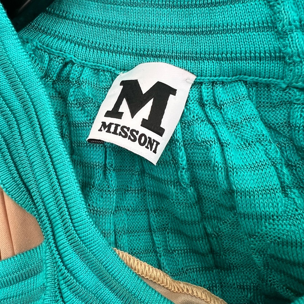 Missoni Turquoise Knit Dress with Cut out shoulders - Picture 5 of 8